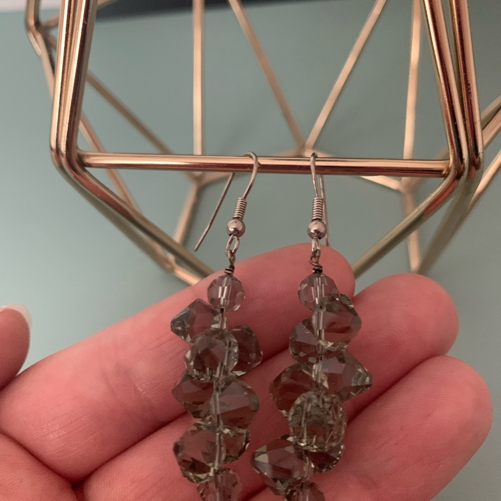 Chic Smoky Quartz Beaded Earrings